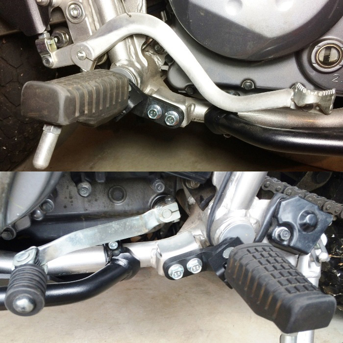 Klr shop 650 pegs